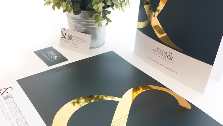Diseño papelería Pradera González Procuradores