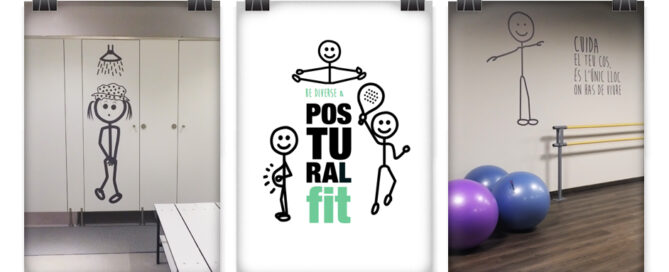Diseño gráfico aplicado en decoración para Postural Fit