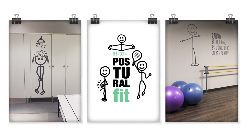 Diseño gráfico aplicado en decoración para Postural Fit