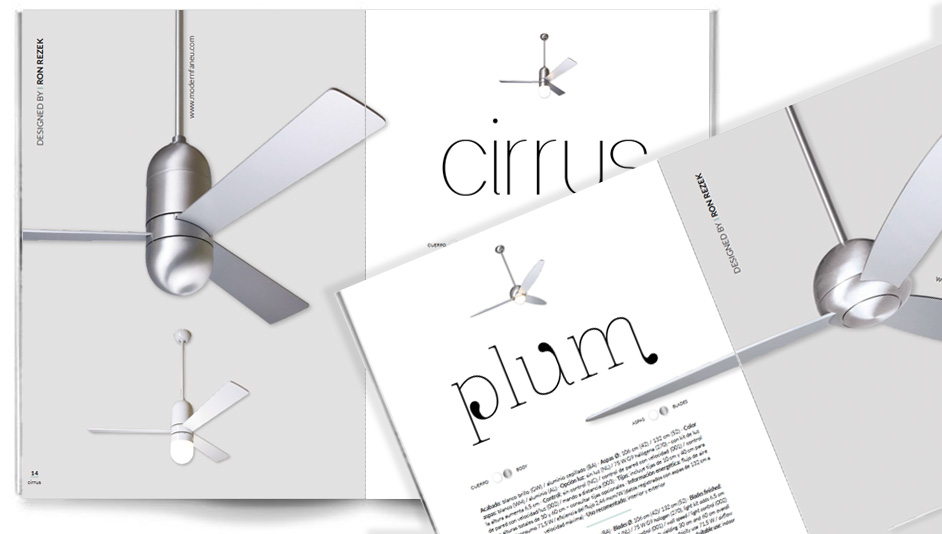 Interior del catálogo de The Modernfan Co