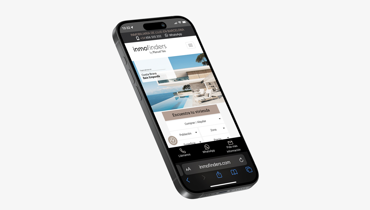 página web WordPress para Inmofinders buscador