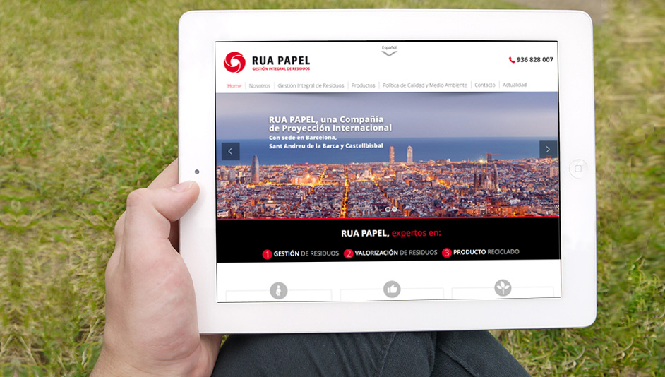Página web WordPress para Rua Papel
