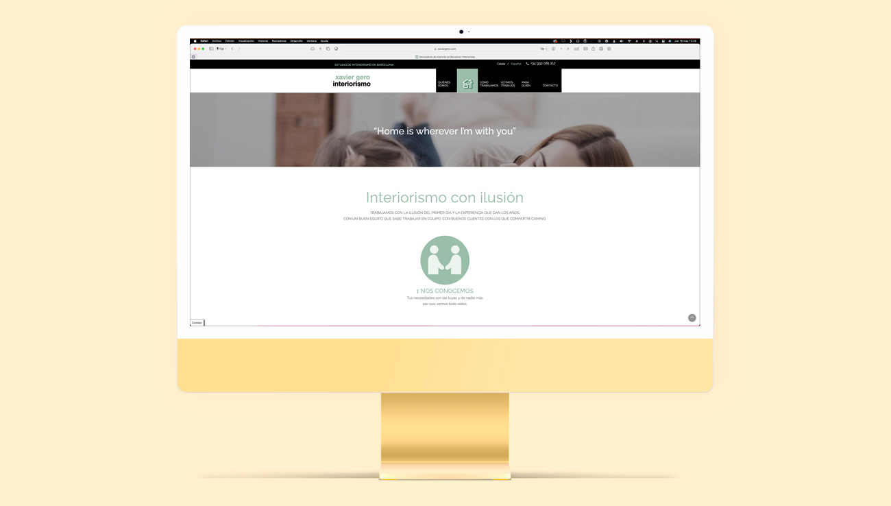 página web WordPress para Xavier Gero