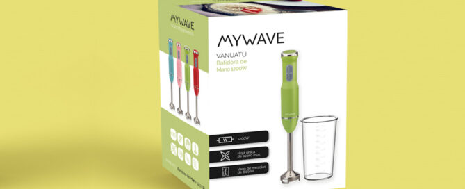 Diseño packaging batidora de mano para MyWave