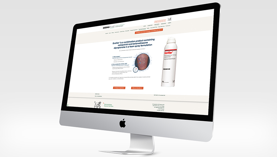 Página web WordPress para Dermaworld Enstilar producto