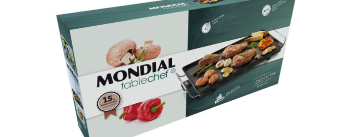Diseño packaging tabla de asar para Mondial