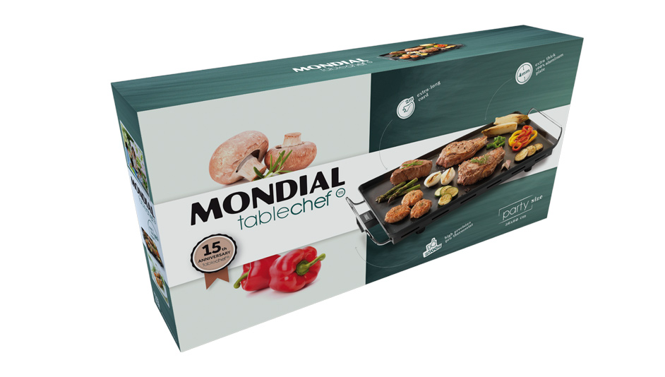 Diseño packaging tabla de asar para Mondial