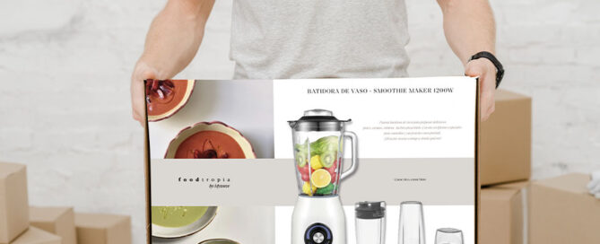 Diseño packaging batidora para Foodtropia