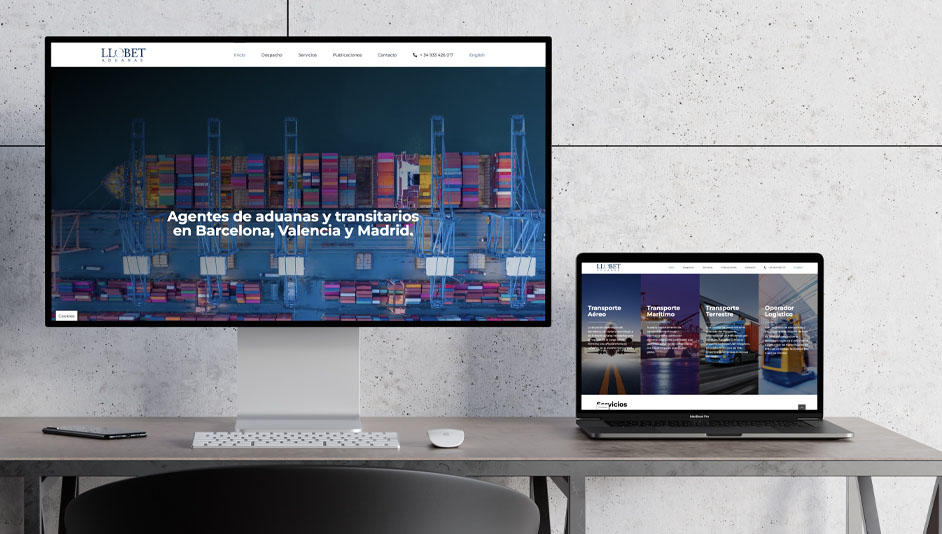 Página web WordPress para Aduanas Llobet
