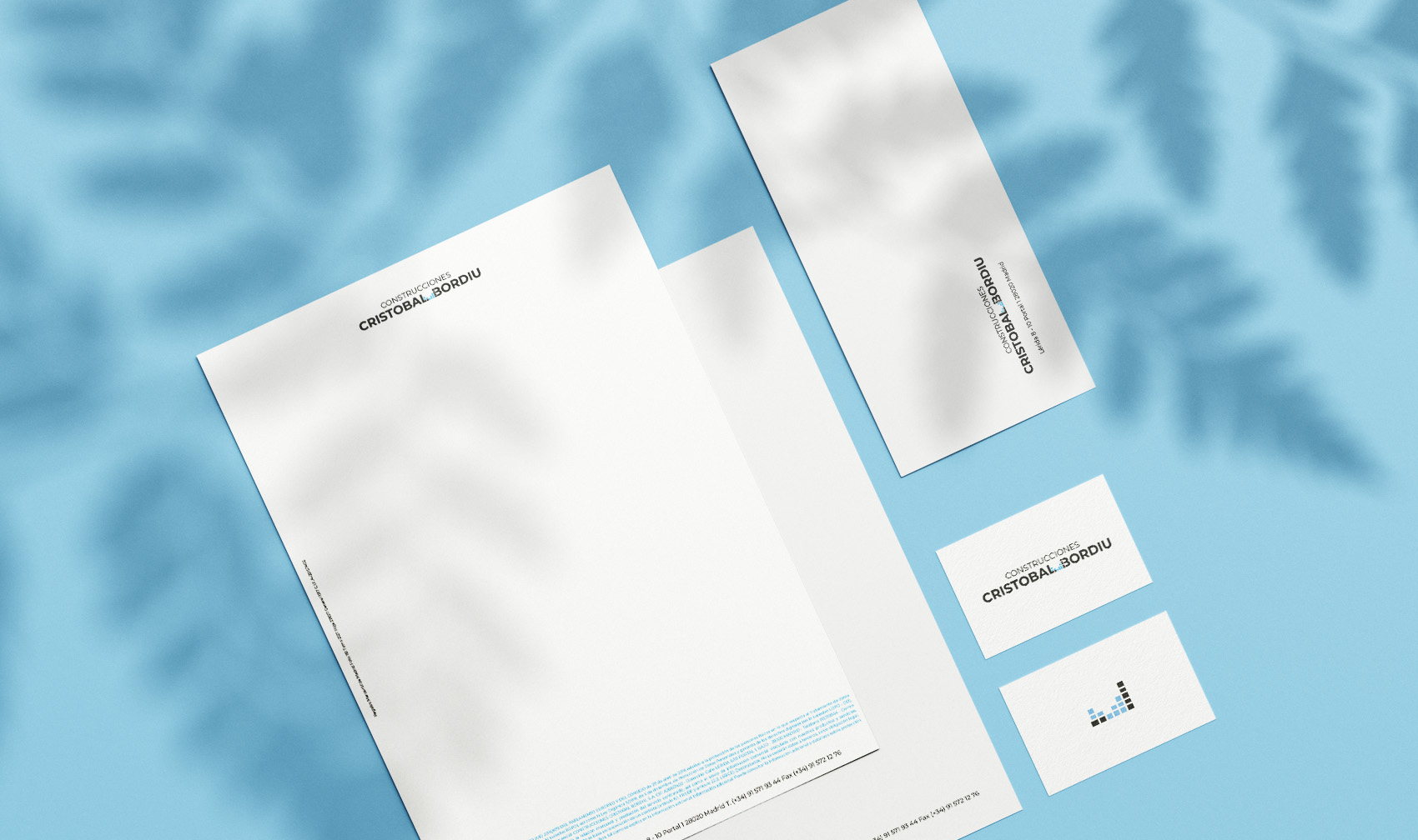 Diseño papelería para Cristobal Bordiu