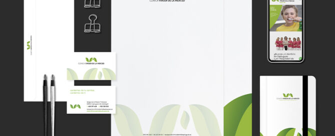 Diseño papelería para Clínica Dental Virgen de la Merced