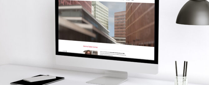 Image of the home page and sections of the sales comas website