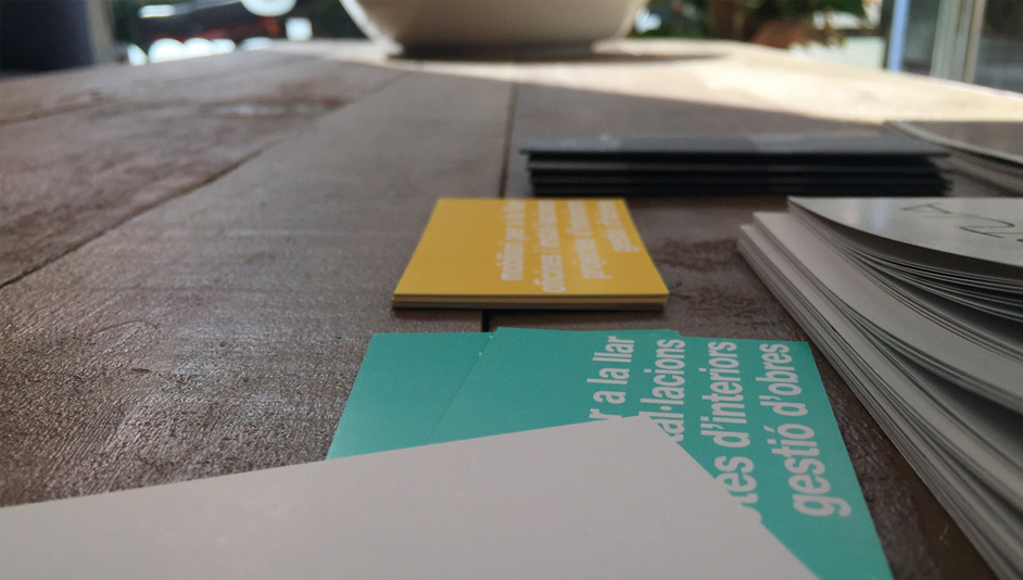 Diseño tarjetas para Xavier Gero Interiorisme