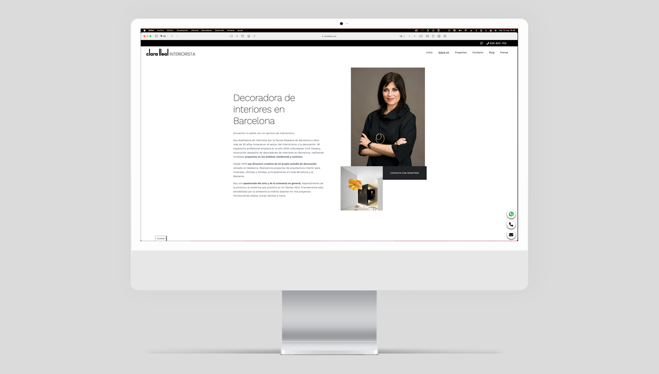 Página web WordPress para Clara Lleal cv