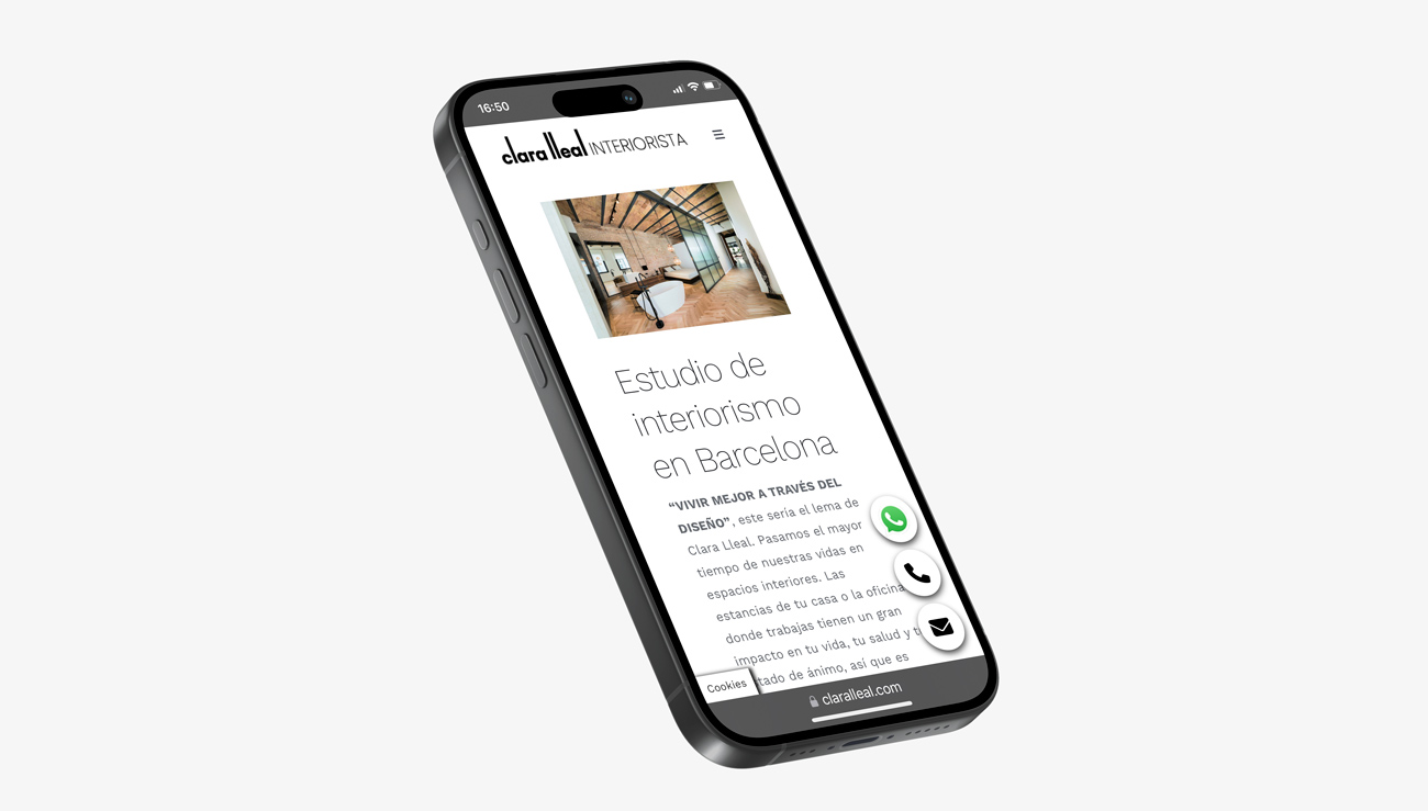 Página web WordPress para Clara Lleal proyectos