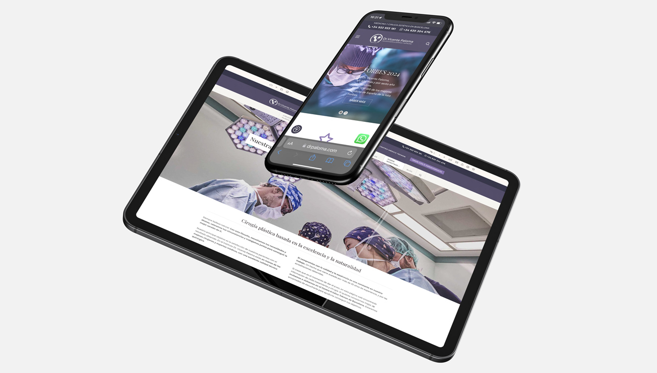 página web WordPress para Dr Paloma equipo