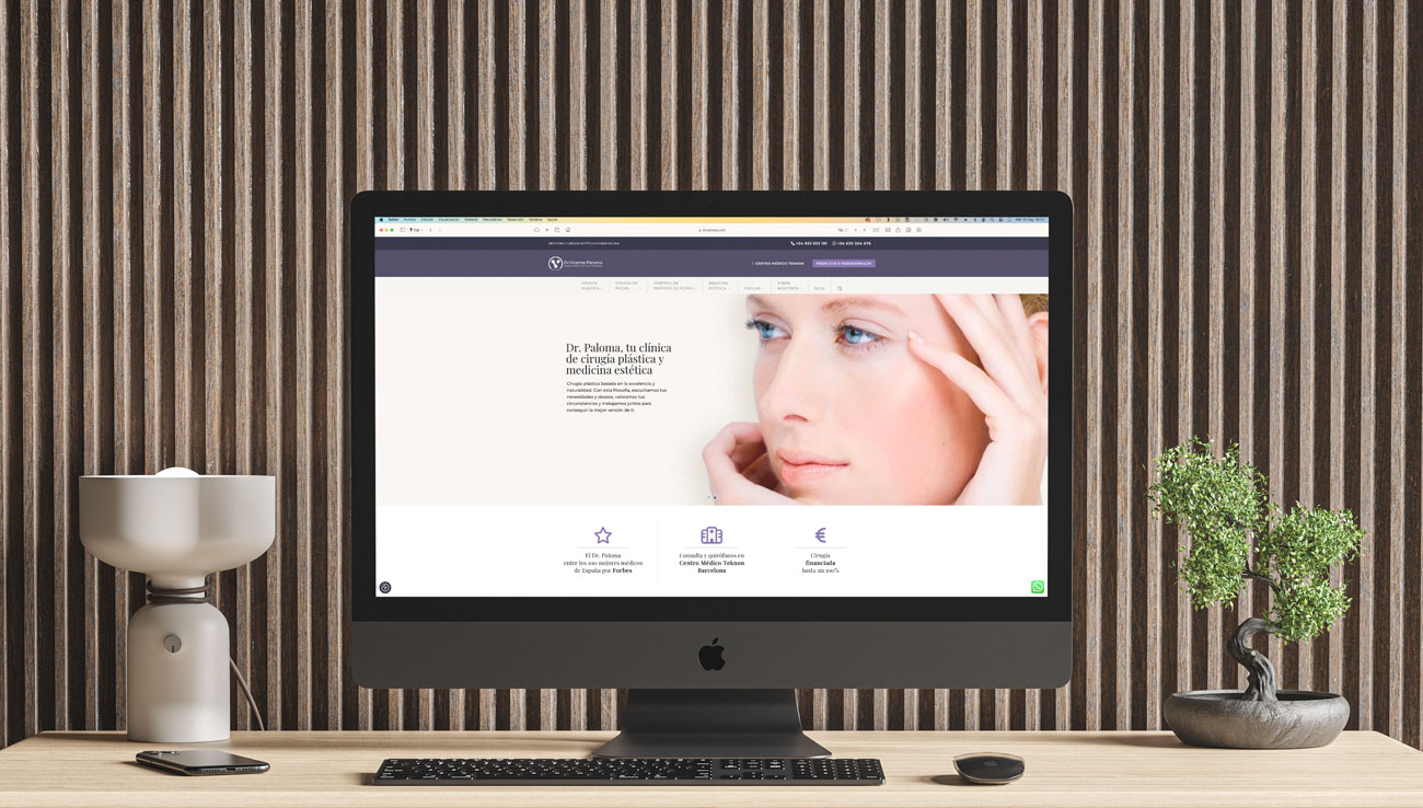 página web WordPress para Dr Paloma