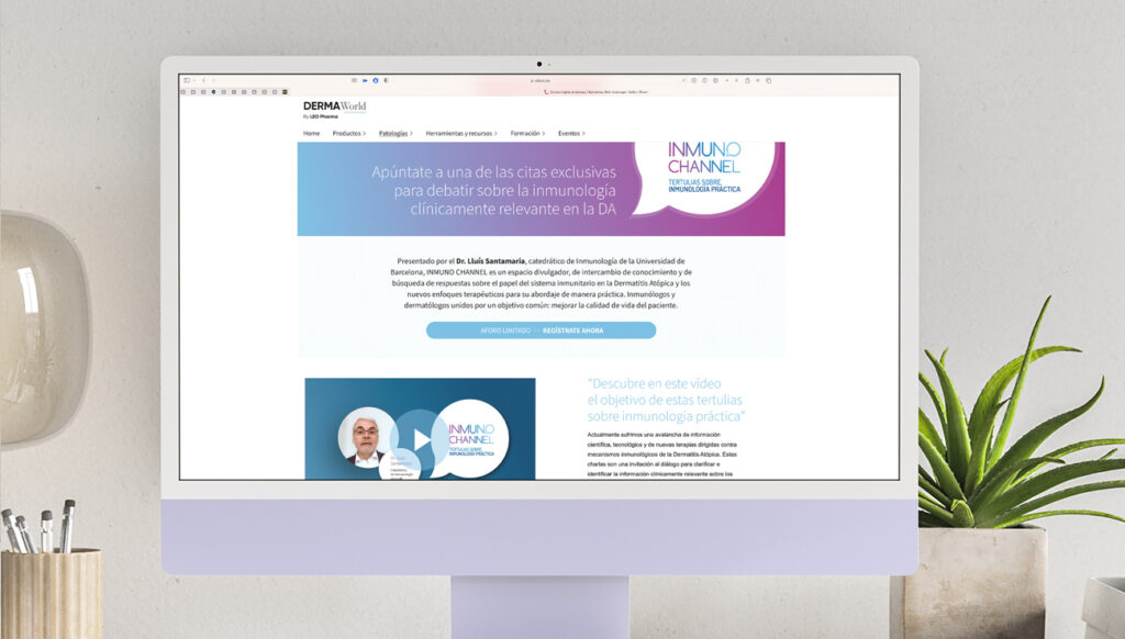 Página web WordPress para inmunochannel