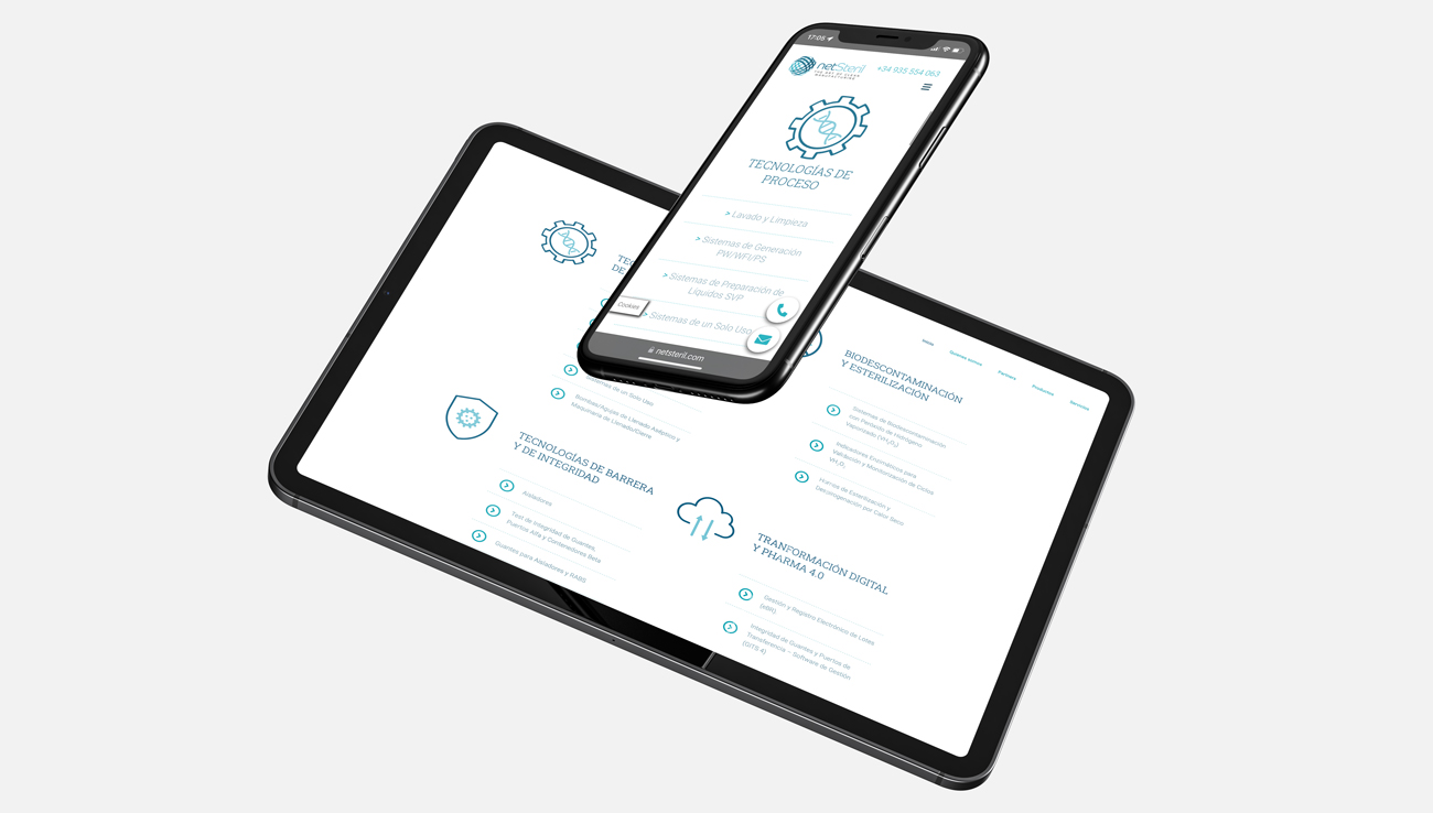 página web WordPress para Netsteril soluciones