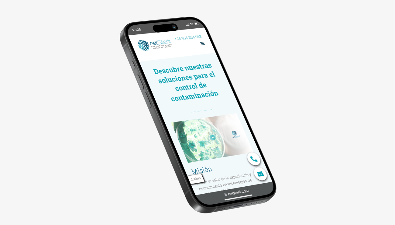 página web WordPress para Netsteril soluciones