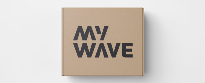 Aplicación del diseño del logotipo de MyWave