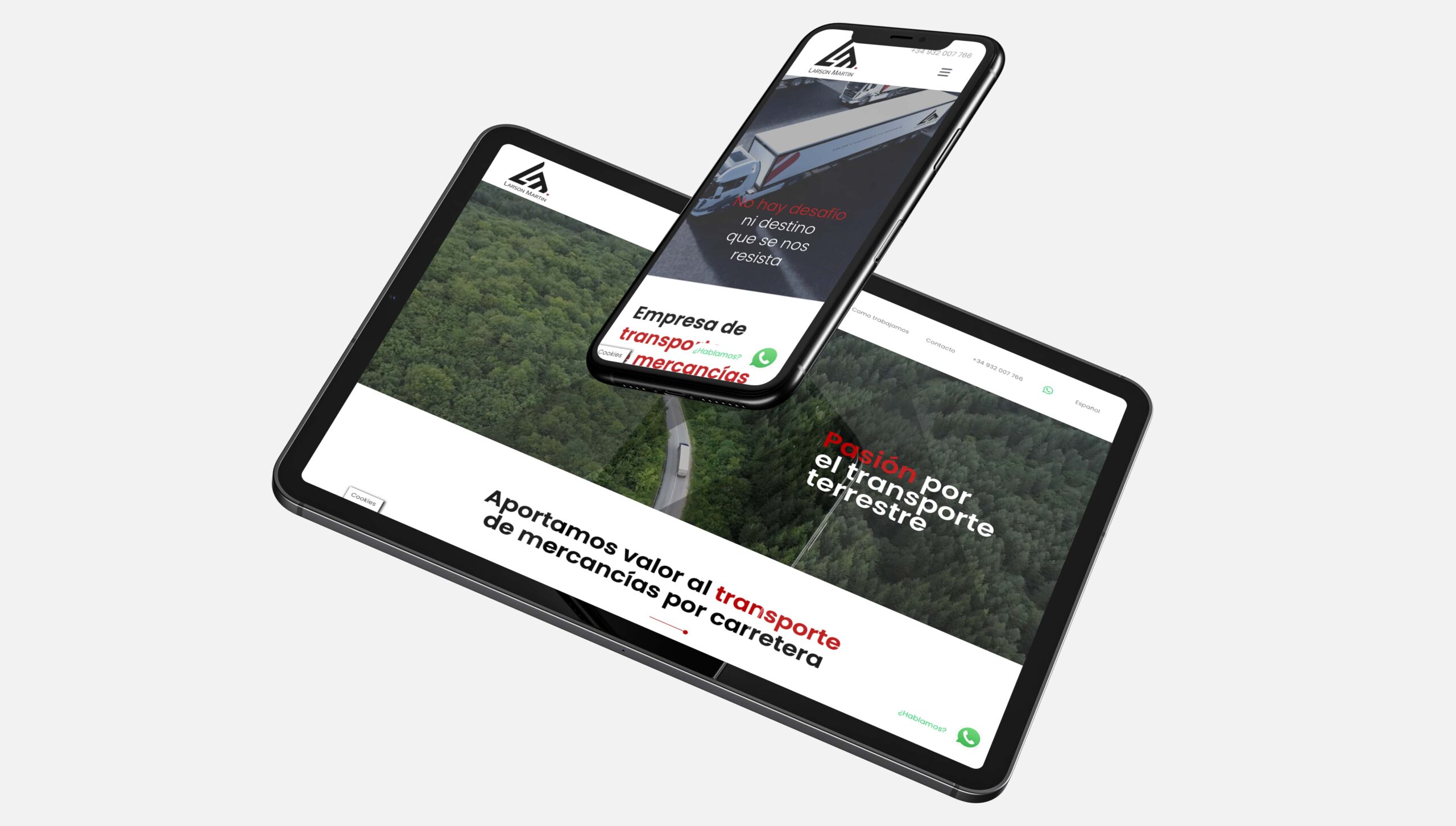 Diseño web WordPress para Larson Martin Logistics