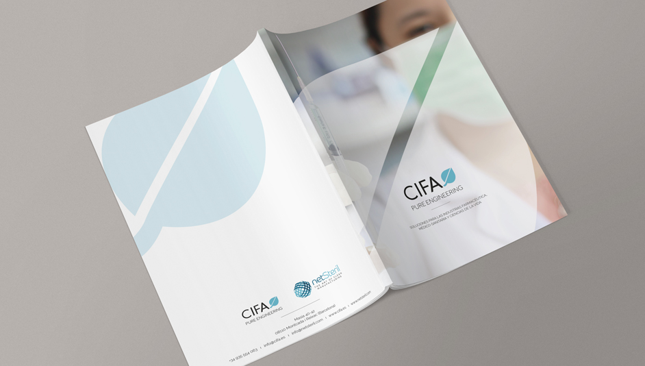 Diseño portada y contra-portada del catálogo para Cifa
