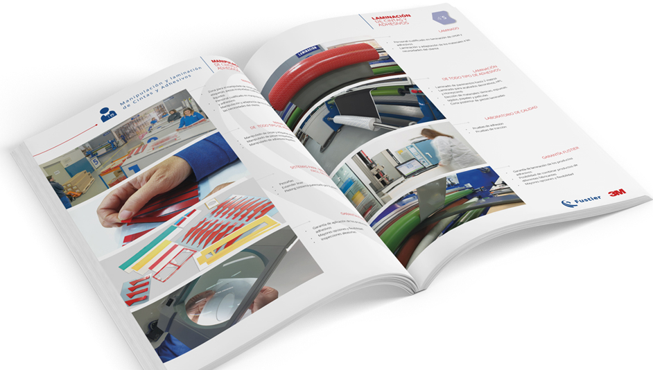 Diseño del catálogo abierto para Fustier-3M