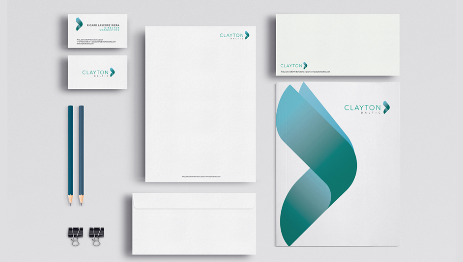 Diseño imagen corporativa Clayton Baltic
