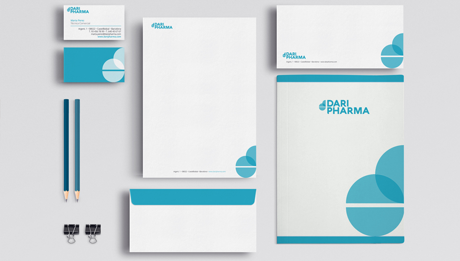 Diseño imagen corporativa Dari Pharma