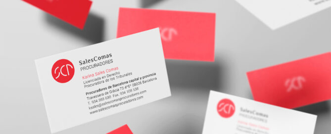 Diseño tarjetas visita Sales Comas