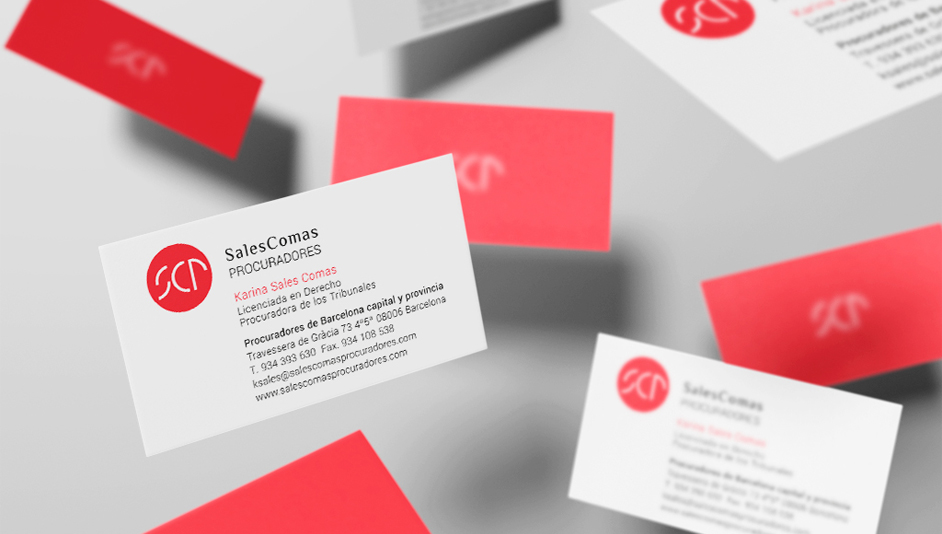 Diseño tarjetas visita Sales Comas