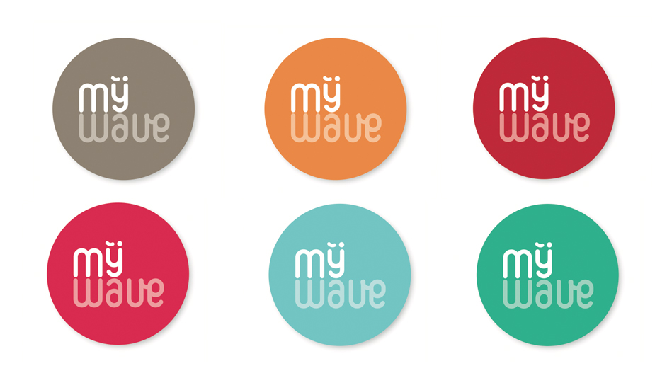 Diseño logotipo colores para MyWave