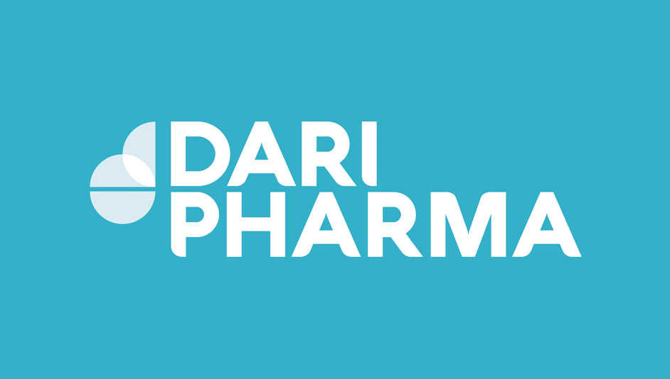 Diseño logotipo en negativo Dari Pharma