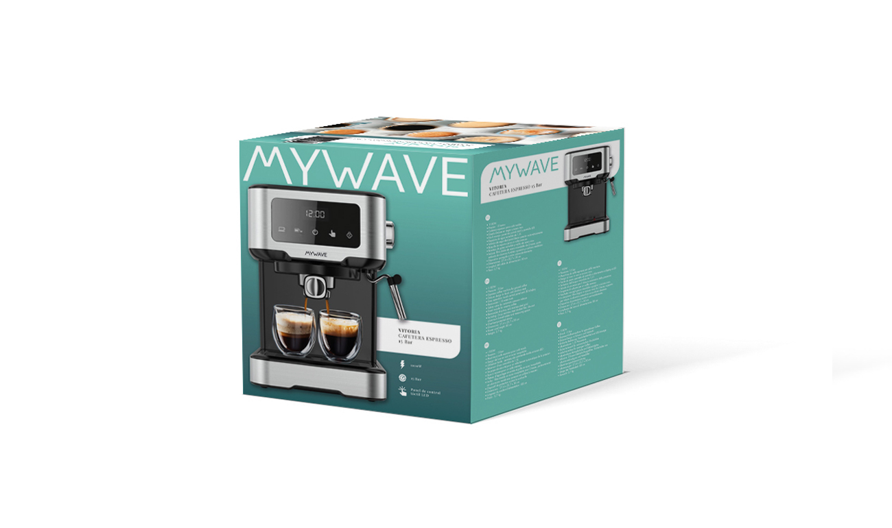 Diseño pack cafetera para MyWave