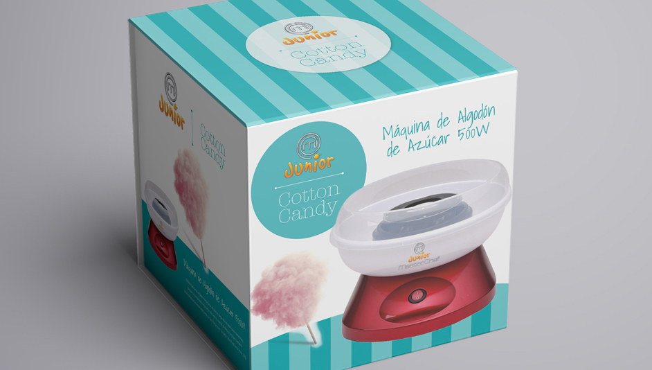 Vista de la cara principal del diseño del packaging para Masterchef Junior