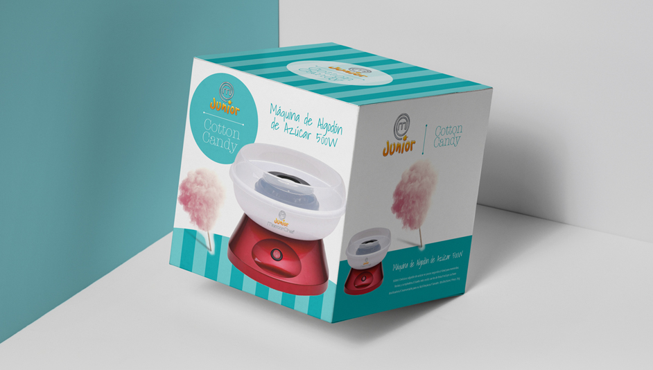 Diseño del packaging de cotton candy para Masterchef Junior