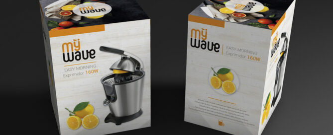 Diseño packagine exprimidor para MyWave