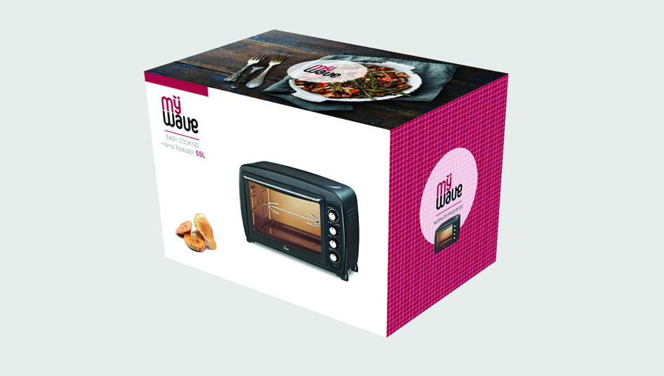 Diseño packagine horno tostador para MyWave