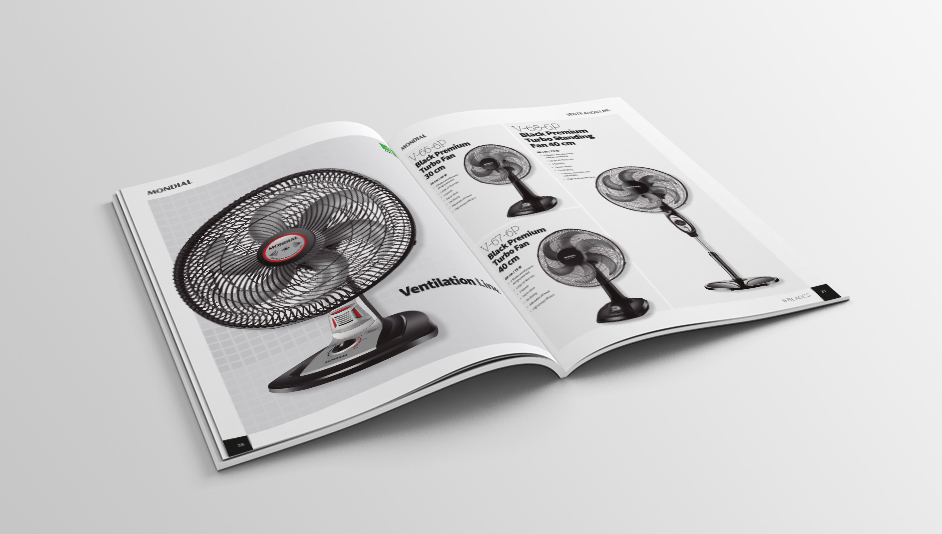 Página producto del diseño del catálogo de Mondial