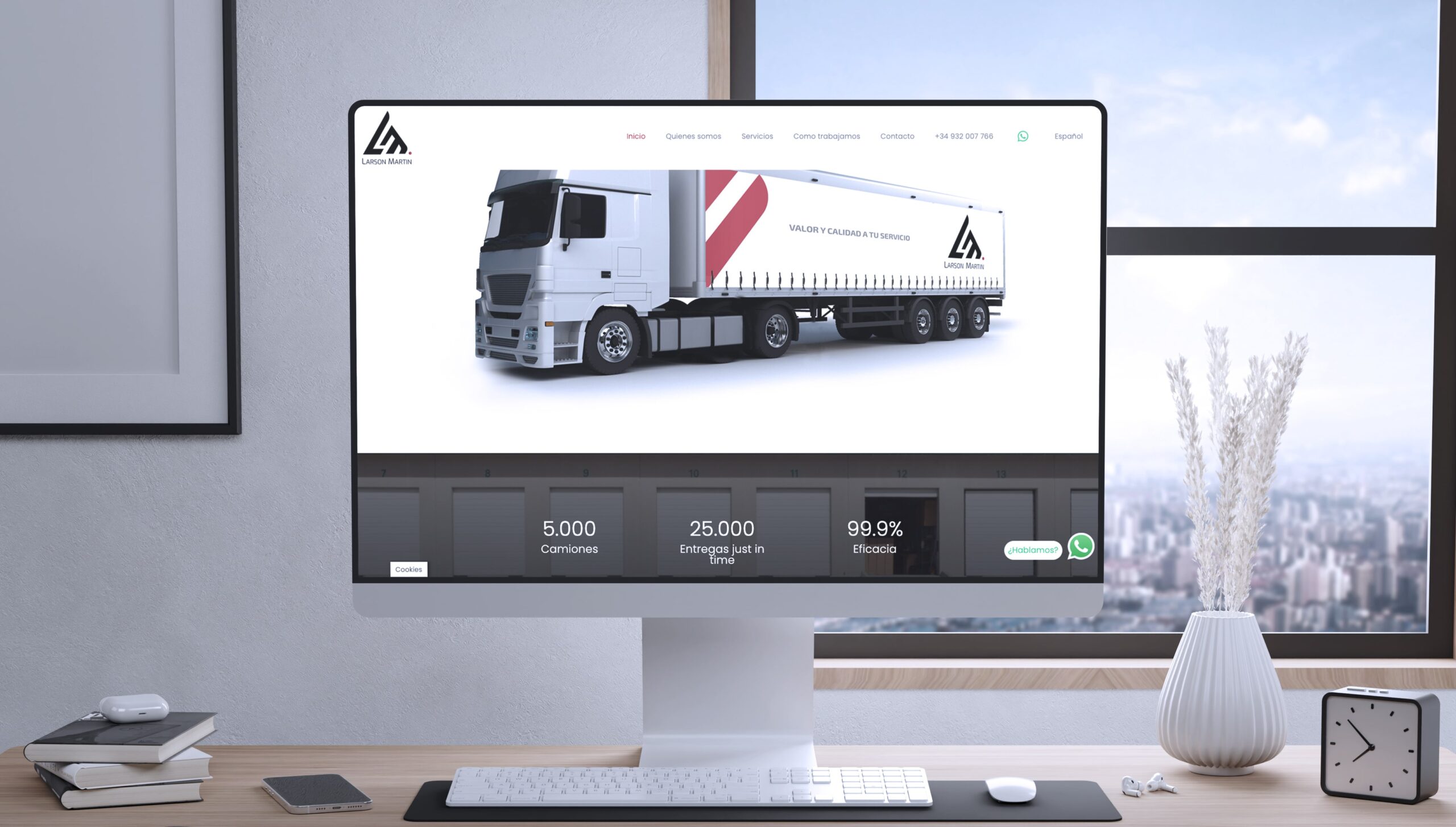 Página web WordPress para Larson Martin Logistics