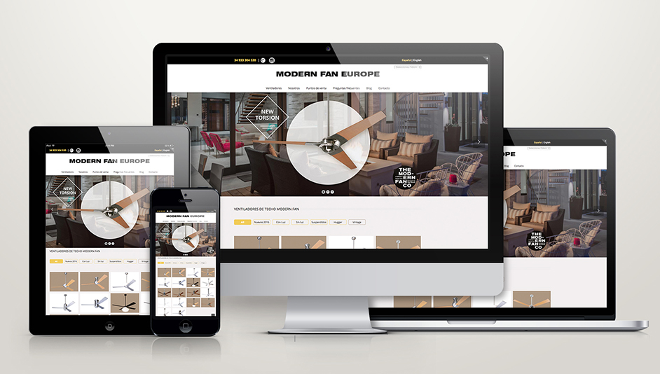 página web WordPress para Modernfun