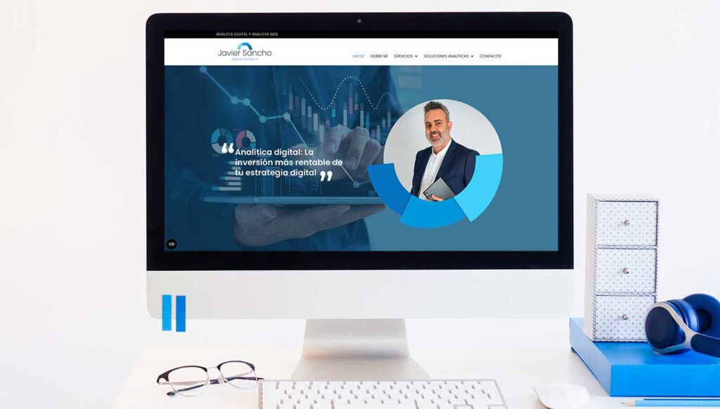 Imatge de la pàgina d'inici de la web javier sancho