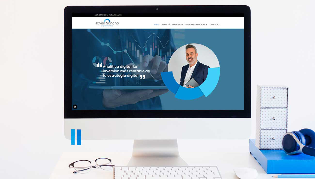 Imatge de la pàgina d'inici de la web javier sancho