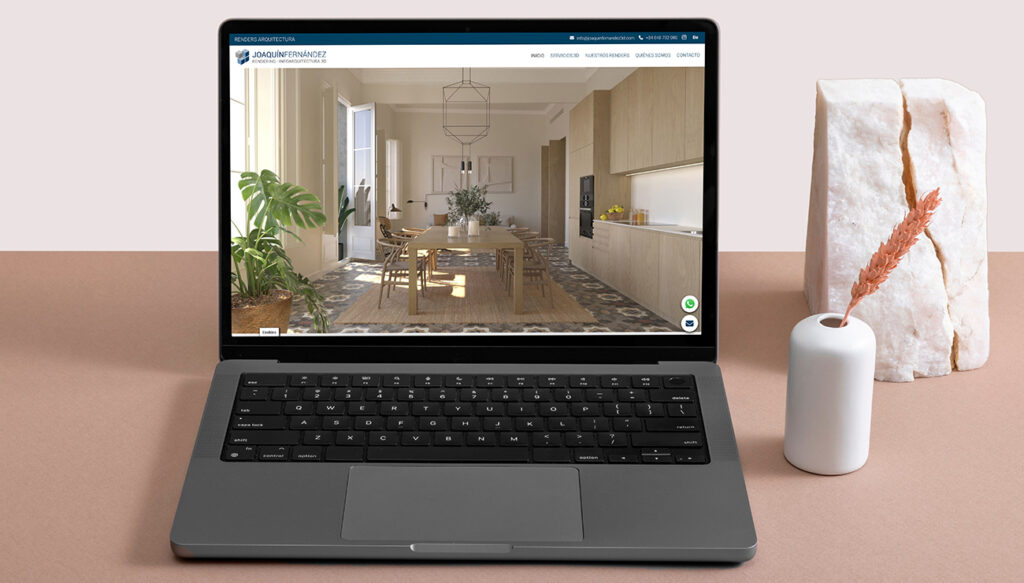 Imatge de la pàgina d'inici de la web joaquin fernandez