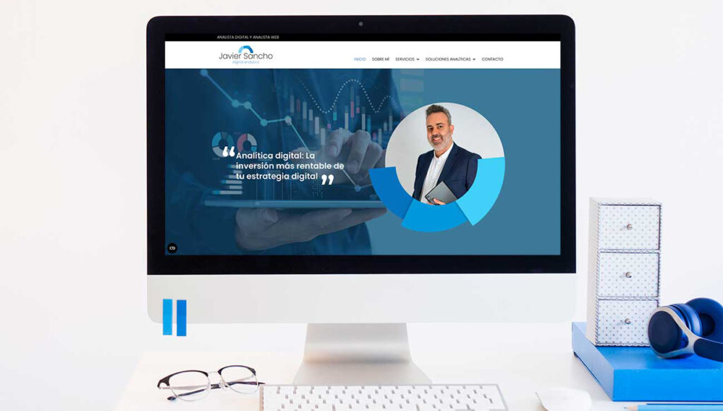 Image of the home page of the javier sancho website