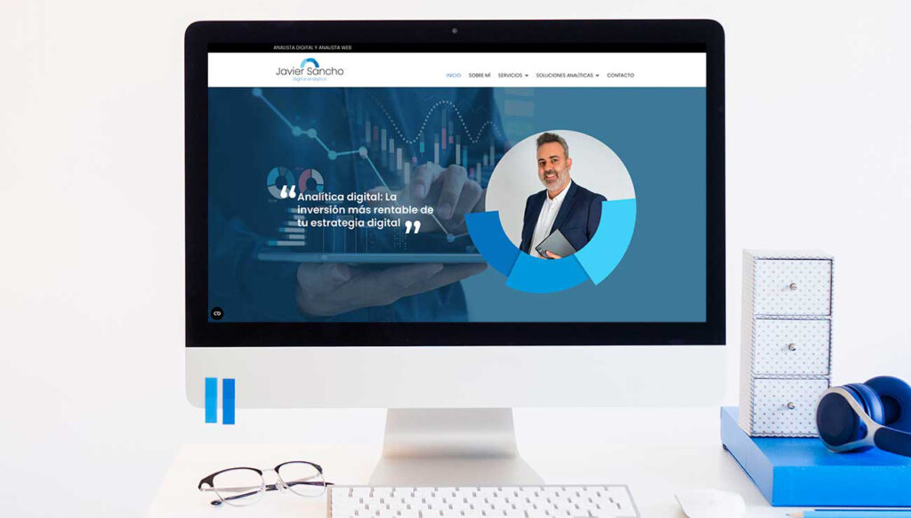 Imagen de la página de inicio de la web javier sancho