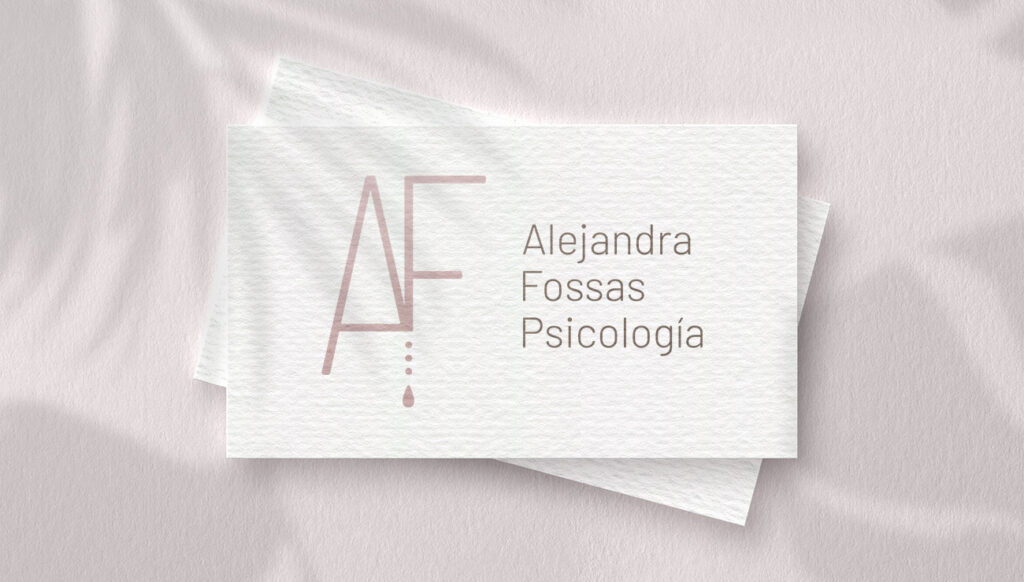 Imatge del logo d'Alejandra Fossas sobre targetes