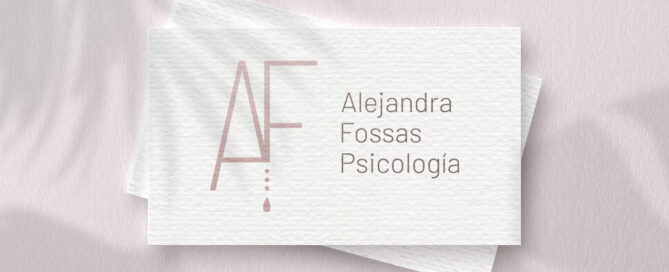 Imatge del logo d'Alejandra Fossas sobre targetes