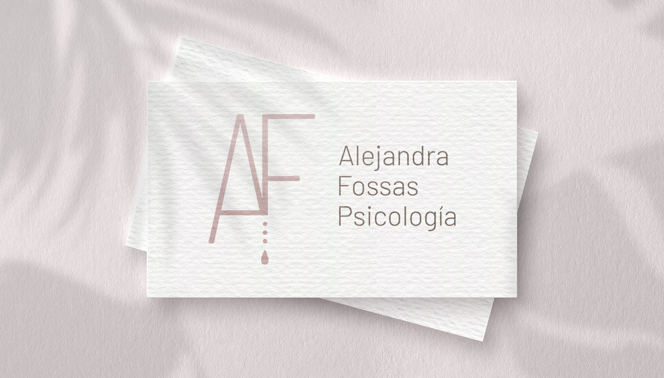 Imatge del logo d'Alejandra Fossas sobre targetes